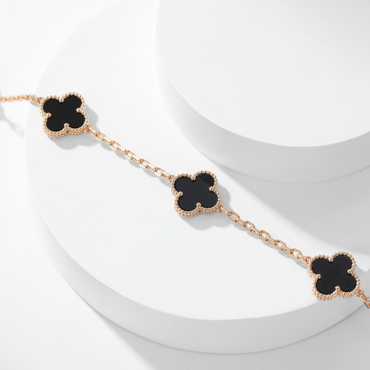 [Clover Jewelry]CLOVERS THE 10-MOTIFS ONYX NECKLACE