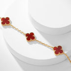 [Clover Jewelry]CLOVERS THE  10-MOTIFS CARNELIAN NECKLACE