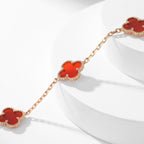 [Clover Jewelry]CLOVERS THE  10-MOTIFS CARNELIAN NECKLACE