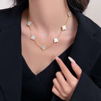 [Clover Jewelry]CLOVERS THE 10-MOTIFS WHITE MOTHER OF PEARL NECKLACE