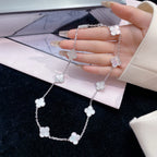 [Clover Jewelry]CLOVERS THE 10-MOTIFS WHITE MOTHER OF PEARL NECKLACE