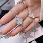 [Clover Jewelry]CLOVERS THE 10-MOTIFS WHITE MOTHER OF PEARL NECKLACE