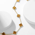 [Clover Jewelry]CLOVERS THE 10-MOTIFS TIGER EYE NECKLACE