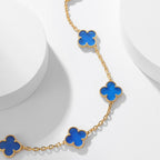 [Clover Jewelry]CLOVERS THE 10-MOTIFS BLUE AGATE NECKLACE