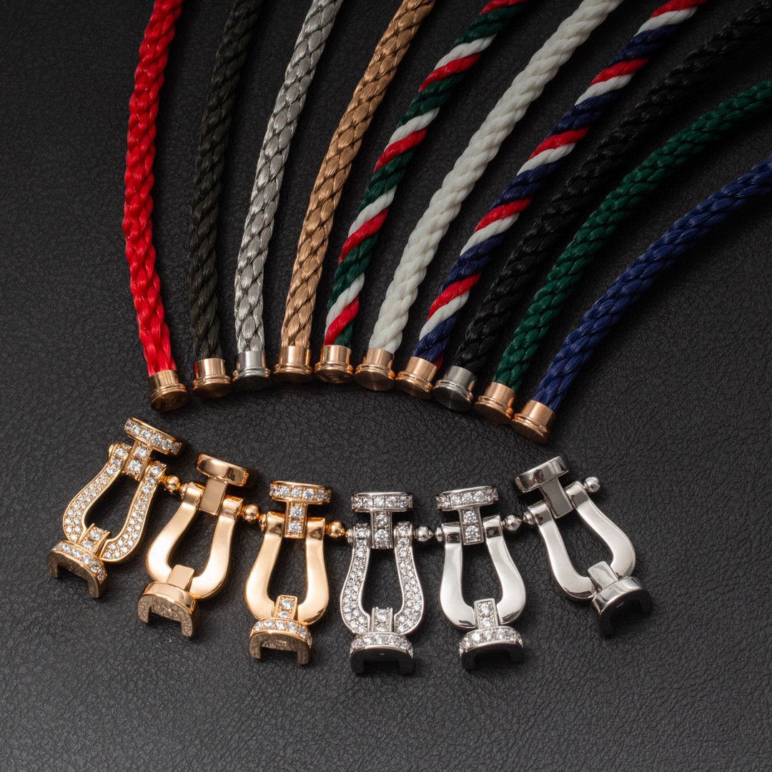 [Clover Jewelry]FORCE LARGE HORSESHOE FULL DIAMOND BRACELET GOLD