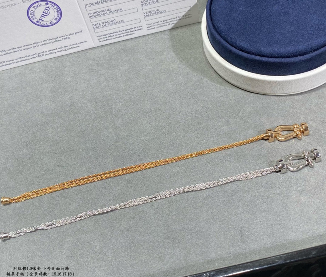 [Clover Jewelry]FORCE SMALL HORSESHOE  DIAMOND CHAIN ROPE BRACELET