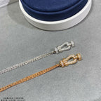 [Clover Jewelry]FORCE SMALL HORSESHOE  DIAMOND CHAIN ROPE BRACELET