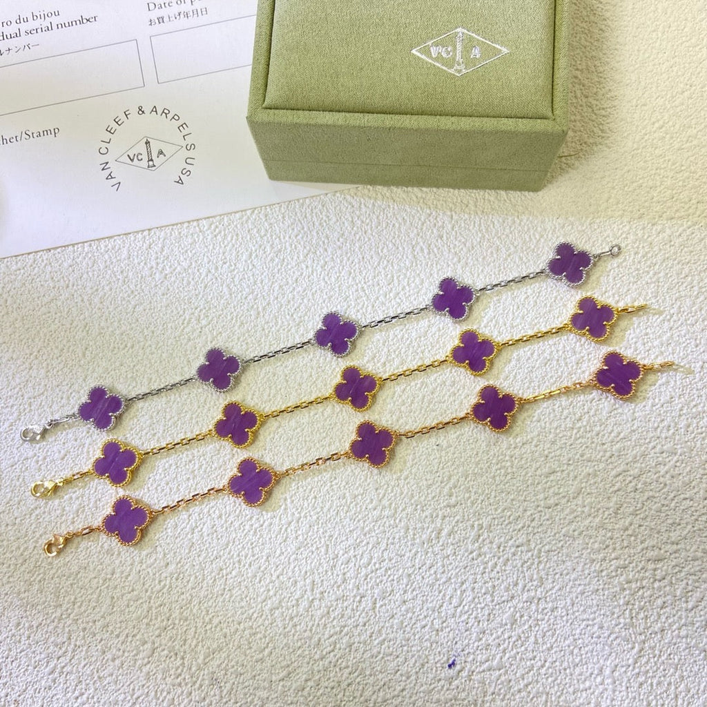 [Clover Jewelry]CLOVER 5 MOTIFS VIOLETTE ARMBAND