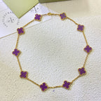 [Clover Jewelry]CLOVER 10 MOTIFS  PURPLE VIOLET  NECKLACE
