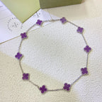 [Clover Jewelry]CLOVER 10 MOTIFS  PURPLE VIOLET  NECKLACE