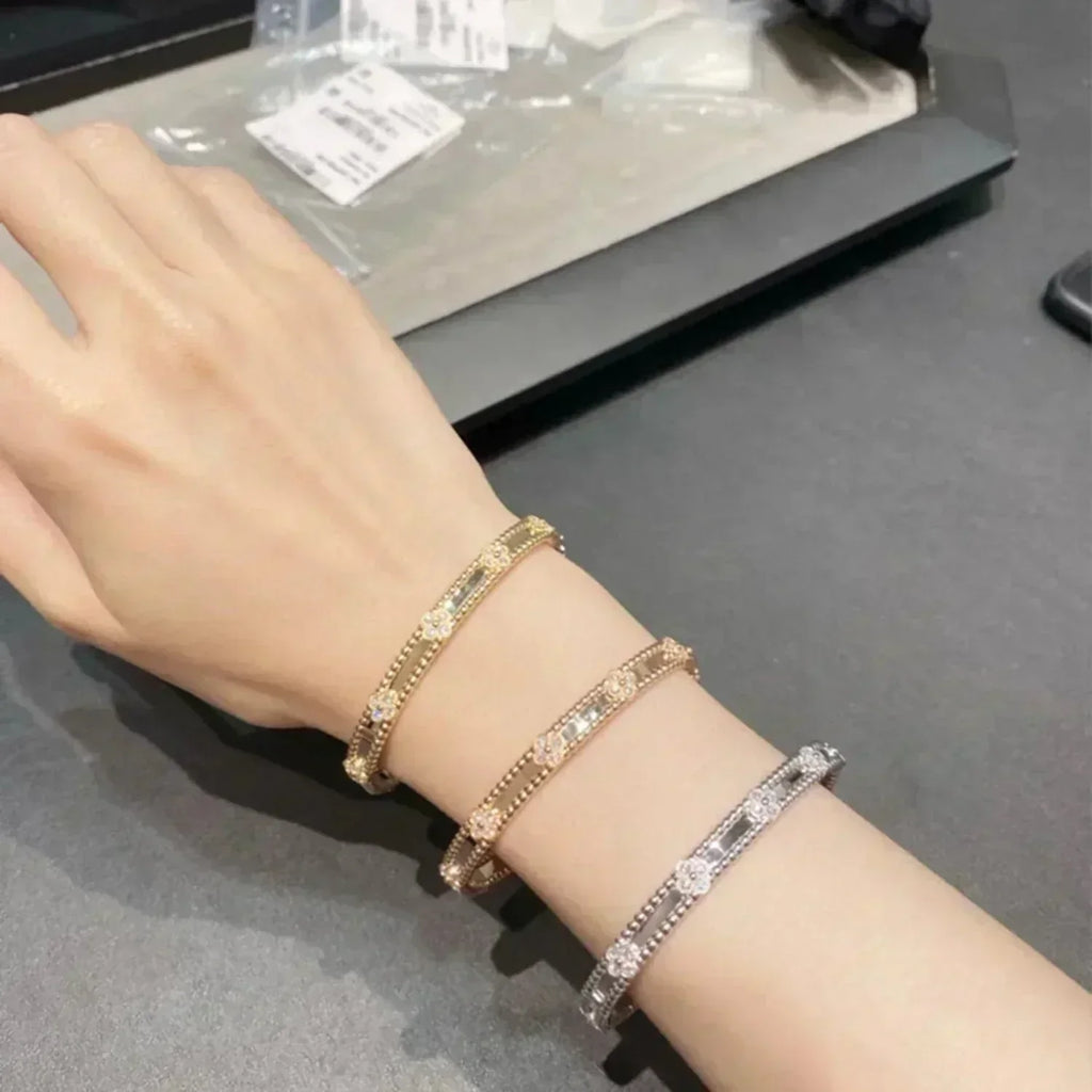 [Clover Jewelry]CLOVER BRACELET 4MM DIAMONDS