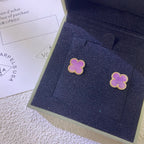 [Clover Schmuck]CLOVER MINI 9.5MM  LILA VIOLETT OHRRINGE