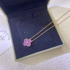 [Clover Jewelry]CLOVER 15MM DIAMOND  PURPLE VIOLET NECKLACE