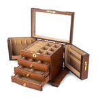 SCHMUCKAUFBEWAHRUNGSBOX MEHRSCHICHTIG GROSSE KAPAZITÄT HOLZSCHMUCKBOX