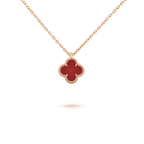 [Clover Jewelry]CLOVER MINI 9,5MM WEISSE-KARNEOL-HALSKETTE