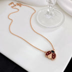 [Clover Jewelry]LUCKY  CARNELIANS LADYBUG NECKLACE