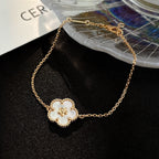 [Clover Schmuck]GLÜCKLICH WEISSE PERLMUTT PFLAUMENBLÜTE ARMBAND