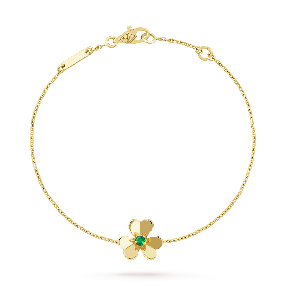 [Clover Jewelry]FRIVOLE GOLD FLOWER PINK MALACHITE BRACELET