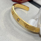 [Clover Jewelry]LIEBESARMREIF 6,1 MM 1 DIAMANT OFFENE MANANSCHETTE
