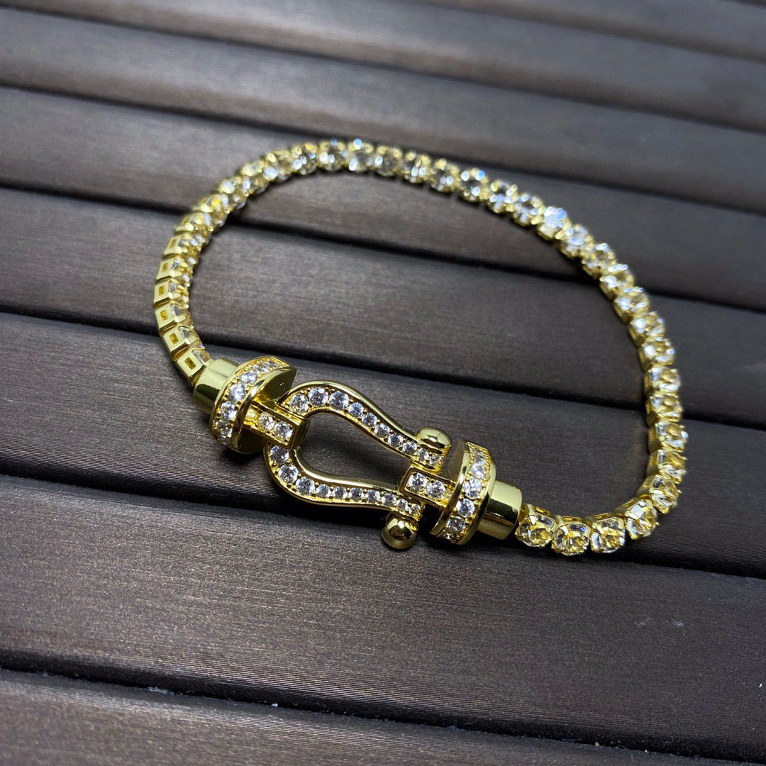 [Clover Jewelry]FORCE  HORSESHOE  DIAMOND TENNIS BRACELET