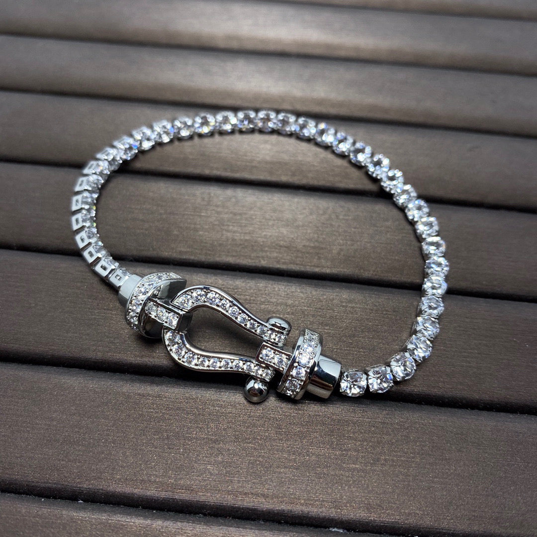[Clover Jewelry]FORCE  HORSESHOE  DIAMOND TENNIS BRACELET