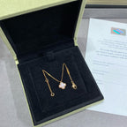 [Clover Jewelry]CLOVER 15MM ROSA PERLMUTT-EINZELBLUMEN-HALSKETTE