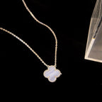 [Clover Jewelry]CLOVER 15MM BLUE CHALCEDONY NECKLACE SILVER