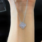 [Clover Jewelry]CLOVER 15MM BLUE CHALCEDONY NECKLACE SILVER
