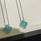 [Clover Jewelry]CLOVER 15MM DIAMOND SVRES PORCELAIN  NECKLACE SILVER