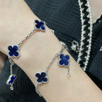 [Clover Jewelry]CLOVER 5 MOTIF PIETERSITE SILVER BRACELET