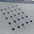 [Clover Jewelry]CLOVER 5 MOTIF PIETERSITE SILVER BRACELET