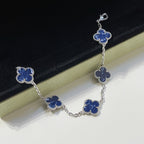 [Clover Jewelry]CLOVER 5 MOTIF PIETERSITE SILVER BRACELET