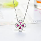 [Clover Jewelry]LOOP NECKLACE FULL MOTIF DIAMOND 16MM MEHRFARBIG