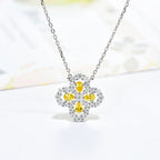 [Clover Jewelry]LOOP NECKLACE FULL MOTIF DIAMOND 16MM MEHRFARBIG