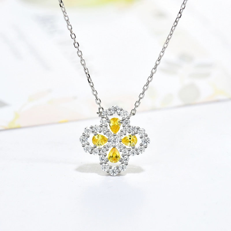 [Clover Jewelry]LOOP NECKLACE FULL MOTIF DIAMOND 16MM MEHRFARBIG