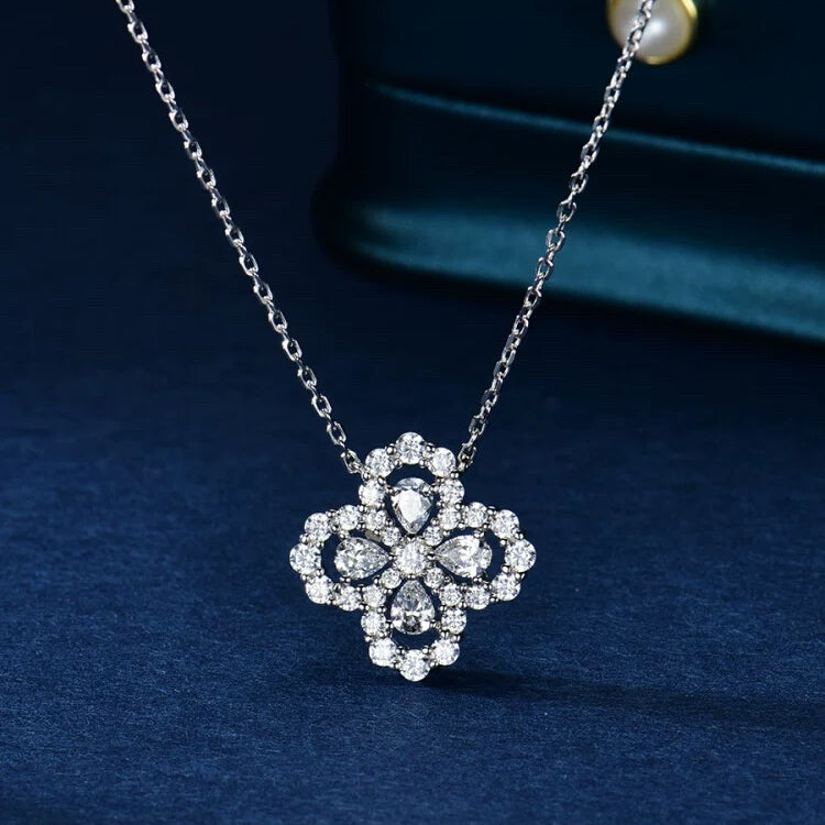 [Clover Jewelry]LOOP NECKLACE FULL MOTIF DIAMOND 16MM MEHRFARBIG