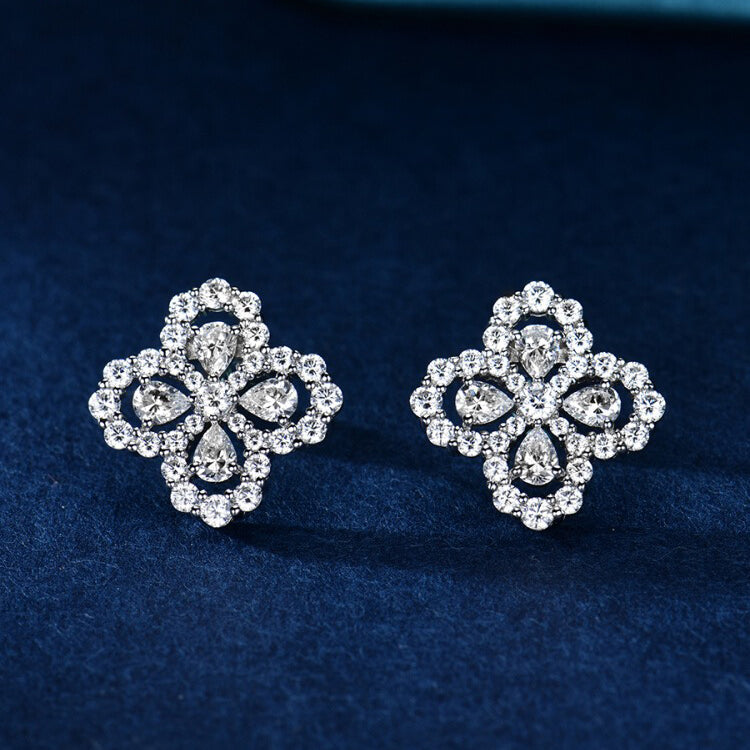 [Clover Jewelry]LOOP EARRINGS FULL MOTIF DIAMOND 16MM