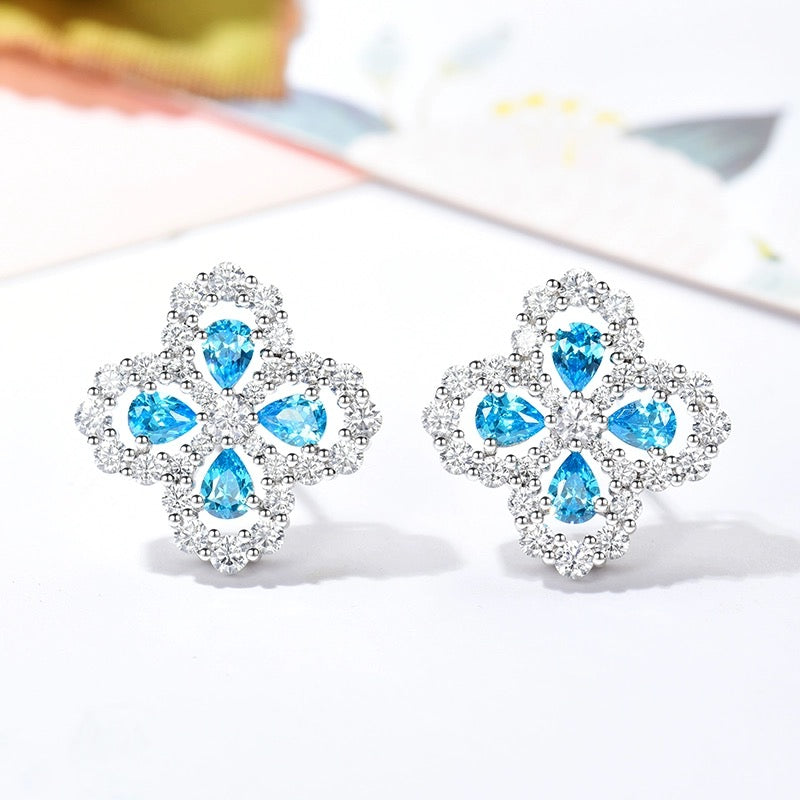 [Clover Jewelry]LOOP EARRINGS FULL MOTIF DIAMOND 16MM