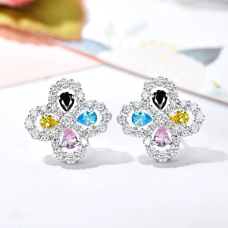 [Clover Jewelry]LOOP EARRINGS FULL MOTIF DIAMOND 16MM