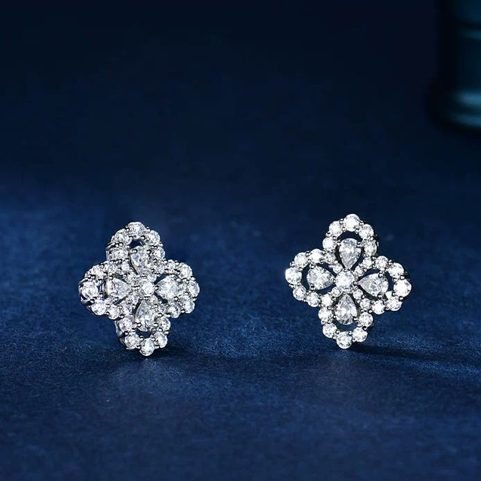 [Clover Jewelry]LOOP EARRINGS FULL MOTIF DIAMOND 16MM