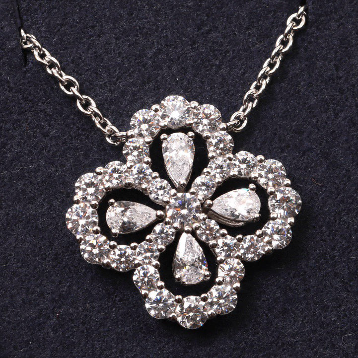 [Clover Jewelry]LOOP NECKLACE FULL MOTIF DIAMOND 16MM MEHRFARBIG