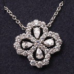 [Clover Jewelry]LOOP NECKLACE FULL MOTIF DIAMOND 16MM MEHRFARBIG