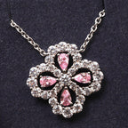 [Clover Jewelry]LOOP NECKLACE FULL MOTIF DIAMOND 16MM MEHRFARBIG