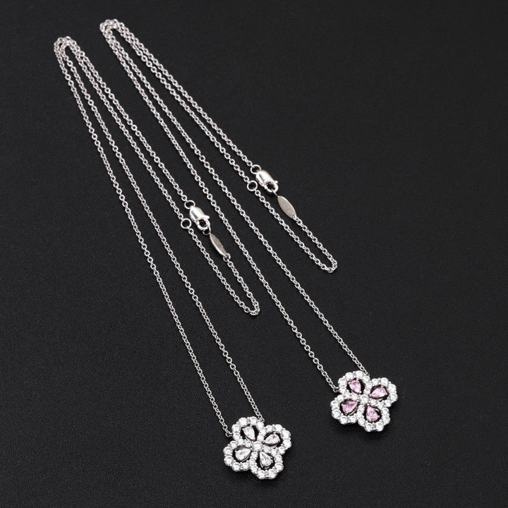 [Clover Jewelry]LOOP NECKLACE FULL MOTIF DIAMOND 16MM MEHRFARBIG