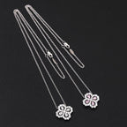 [Clover Jewelry]LOOP NECKLACE FULL MOTIF DIAMOND 16MM MEHRFARBIG