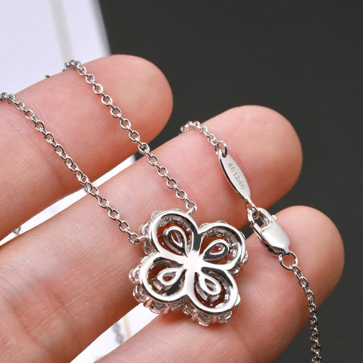 [Clover Jewelry]LOOP NECKLACE FULL MOTIF DIAMOND 16MM MEHRFARBIG