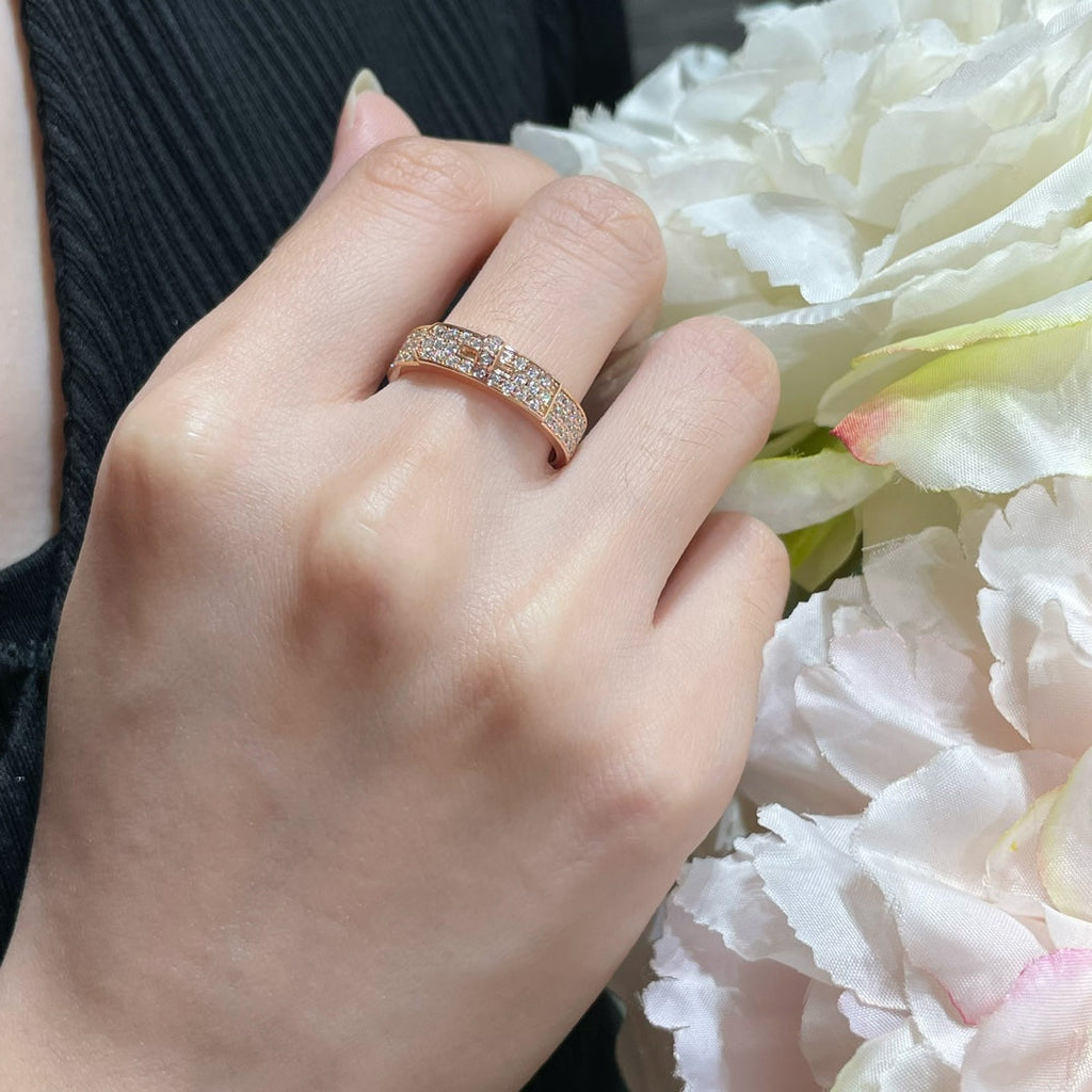 [Clover Jewelry]KELLY PINK GOLD DIAMOND RING