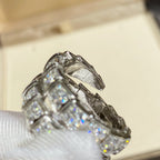 [Clover Jewelry]SERPENTI DOUBLE RING SILVER DIAMOND PAVED