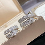 [Clover Jewelry]SERPENTI DOUBLE RING SILVER DIAMOND PAVED