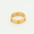 [Clover Jewelry]LOVE RING 5.5MM 3 DIAMONDS PINK GOLD